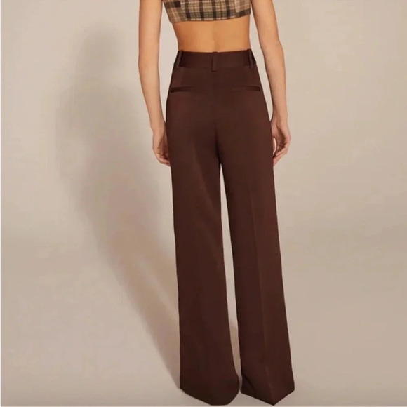 New Favorite Daughter Anthropologie The Favorite Pants Split High Rise Brown 0 - Picture 12 of 17